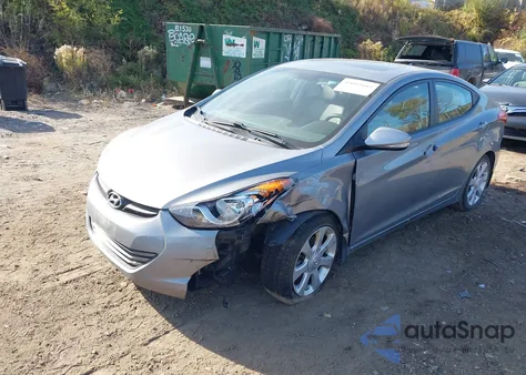2013 Hyundai Elantra Limited from USA, damaged, VIN KMHDH4AE9DU978096